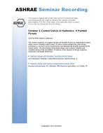 Seminar 3 — Control Valves in Hydronics: A Painted Picture