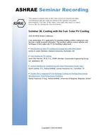 Seminar 38 — Cooling with the Sun: Solar PV Cooling