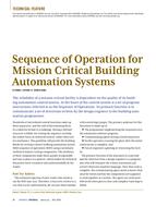Sequence of Operation for Mission Critical Building Automation Systems
