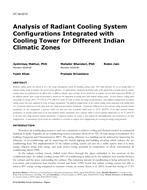 ST-16-C010 — Analysis of Radiant Cooling System Configurations Integrated with Cooling Tower for Different Indian Climatic Zones