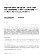 ST-16-C003 — Experimental Study on Ventilation Requirements of Exhaust Hoods for Multiple Cooking Appliances