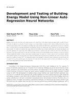 ST-16-C007 — Development and Testing of Building Energy Model Using Non-Linear Auto Regression Neural Networks