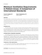 ST-16-C041 — Minimum Ventilation Requirements in Patient Areas: A Comparison of International Standards