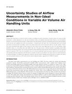 ST-16-C033 — Uncertainty Studies of Airflow Measurements in Non-Ideal Conditions in Variable-Air-Volume Air-Handling Units