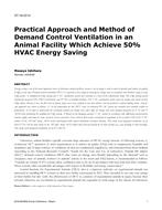 ST-16-C014 — Practical Approach and Method of Demand Control Ventilation in an Animal Facility which Achieves 50% HVAC Energy Saving