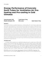 ST-16-C060 — Energy Performance of Concrete Earth Tubes for Ventilation Air Preheating and Precooling in Cold Climates
