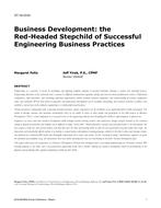 ST-16-C043 — Business Development: The Red-Headed Stepchild of Successful Engineering Business Practices