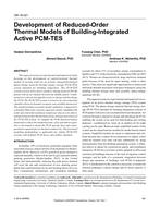 OR-16-021 — Development of Reduced-Order Thermal Models of Building-Integrated Active PCM-TES