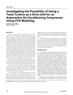OR-16-012 — Investigating The Possibility of Using a Tesla Turbine as a Drive Unit for an Automotive Air-Conditioning Compressor Using CFD Modeling