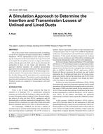 OR-16-001 (RP-1529) — A Simulation Approach to Determine the Insertion and Transmission Losses of Unlined and Lined Ducts