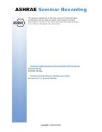 Seminar 57 — Energy Savings via ASHRAE Level III Auditing, Retrofit and Recommissioning: A Case Study at Hameetman Science Center, Occidental College II