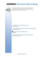 Seminar 62 — Is It My Home or Is It Me? Latest Knowledge about IAQ in Homes