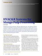 HVAC&R Systems for Mango Pulp Processing