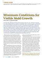 Minimum Conditions for Visible Mold Growth