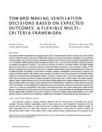 Toward Making Ventilation Decisions Based on Expected Outcomes: A Flexible Multi-Criteria Framework