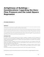 Airtightness of Buildings–Considerations Regarding the Zero-Flow Pressure and the Least-Square Regression