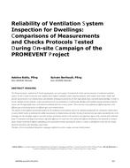 Reliability of Ventilation System Inspection for Dwellings: Comparisons of Measurements and Checks Protocols Tested During On-Site Campaign of the PROMEVENT Project