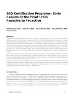 IAQ Certification Programs: Early Results of the Pivot from Reactive to Proactive