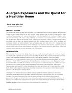 Allergen Exposures and the Quest for a Healthier Home