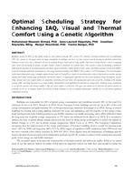 Optimal Scheduling Strategy for Enhancing IAQ, Visual, and Thermal Comfort Using a Genetic Algorithm