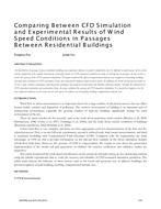 Comparing Between CFD Simulation and Experimental Results of Wind Speed Conditions in Passages Between Residential Buildings