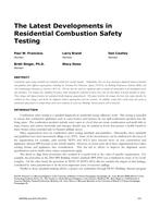 The Latest Developments in Residential Combustion Safety Testing