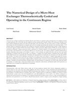 The Numerical Design of a Micro Heat Exchanger Thermoelectrically Cooled and Operating in the Continuum Regime
