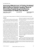 ST-16-004 (GIA 15-16) — Assessing Effectiveness of Ceiling-Ventilated Mock Airborne Infection Isolation Room in Preventing Hospital-Acquired Influenza Transmission to Health-Care Workers