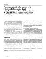 ST-16-001 — Analyzing the Performance of a Kitchen Exhaust Air Duct with Regards to Recent Standards–A CFD/Thermal-Stress Simulation