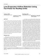 ST-16-024 — Low Evaporator Airflow Detection Using Fan Power for Rooftop Units