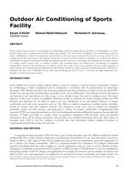 Outdoor Air Conditioning of Sports Facility