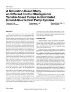 ST-16-018 — A Simulation-Based Study on Different Control Strategies for Variable-Speed Pumps in Distributed Ground-Source Heat Pump Systems