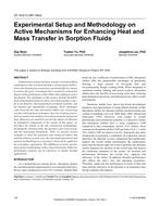 ST-16-013 (RP-1462) — Experimental Setup and Methodology on Active Mechanisms for Enhancing Heat and Mass Transfer in Sorption Fluids