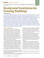 Residential Applications:  Residential Ventilation for Existing Buildings
