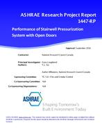 RP-1447 — Performance of Stairwell Pressurization System with Open Doors