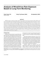 Analysis of Wind-Driven Rain Exposure Based on Long-Term Monitoring