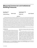 Measured Commercial and Institutional Building Pressures