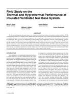 Field Study on the Thermal and Hygrothermal Performance of Insulated Ventilated Nail Base System