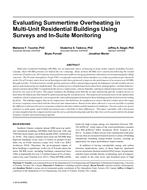 Evaluating Summertime Overheating in Multi-Unit Residential Buildings Using Surveys and In-Suite Monitoring