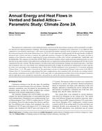 Annual Energy and Heat Flows in Vented and Sealed Attics–Parametric Study: Climate Zone 2A