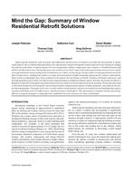 Mind The Gap: Summary of Window Residential Retrofit Solutions
