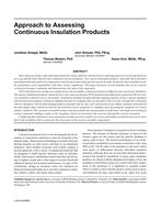 Approach to Assessing Continuous Insulation Products
