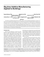 Big Area Additive Manufacturing Applied to Buildings