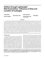 Airflow through Lightweight Wall Assemblies–Influence of Size and Location of Leakages