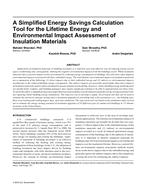 A Simplified Energy Savings Calculation Tool for the Lifetime Energy and Environmental Impact Assessment of Insulation Materials