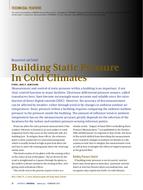 Building Static Pressure In Cold Climates