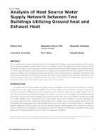 LV-17-C002 — Analysis of Heat-Source Water Supply Network between Two Buildings Utilizing Ground Heat and Exhaust Heat