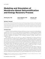 LV-17-C070 — Modeling and Simulation of Membrane-Based Dehumidification and Energy Recovery Process