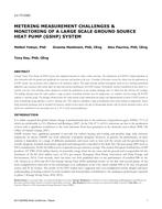 LV-17-C003 — Metering Measurment Challenges and Monitoring of a Large-Scale Ground-Source Heat Pump (GSHP) System