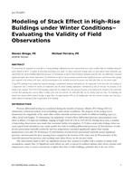 LV-17-C071 — Modeling of Stack Effect in High-Rise Buildings under Winter Conditions–Evaluating the Validity of Field Observations